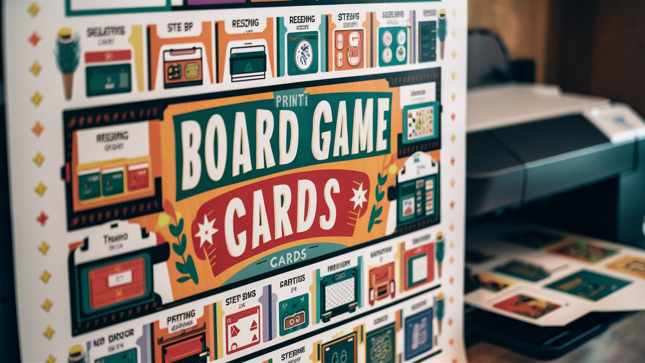 how to print board game cards