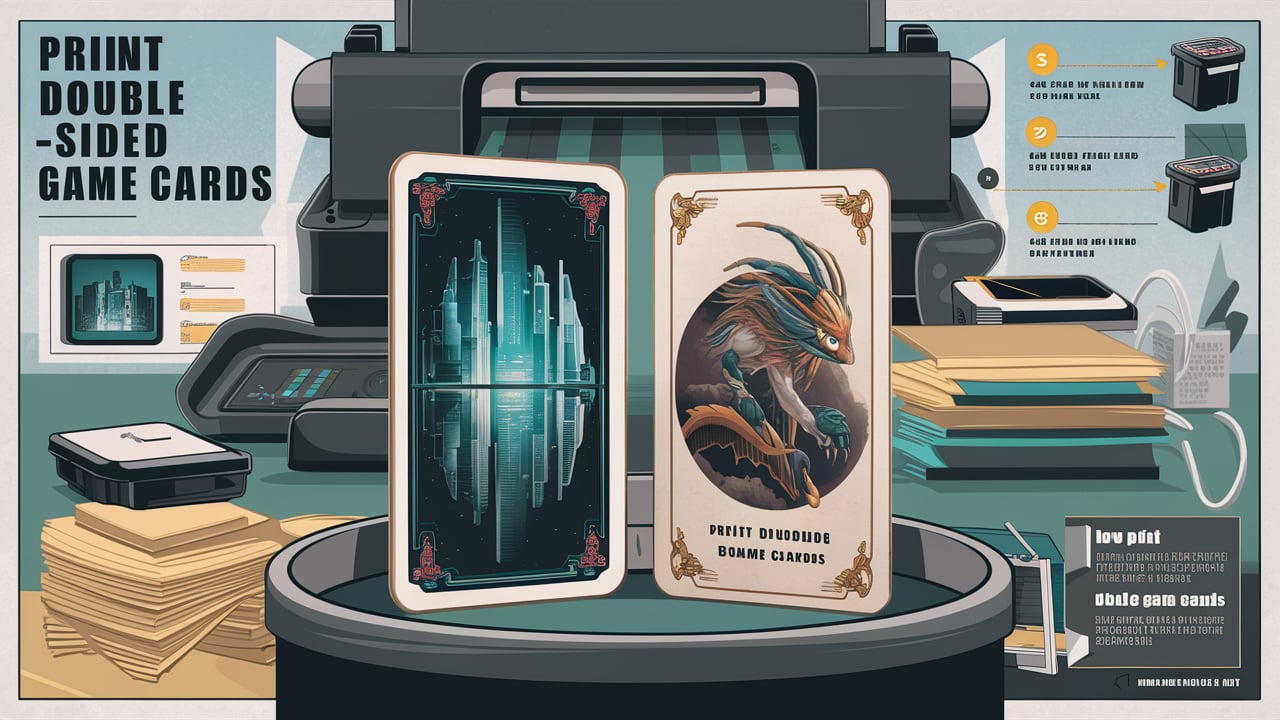 how to print double sided game cards