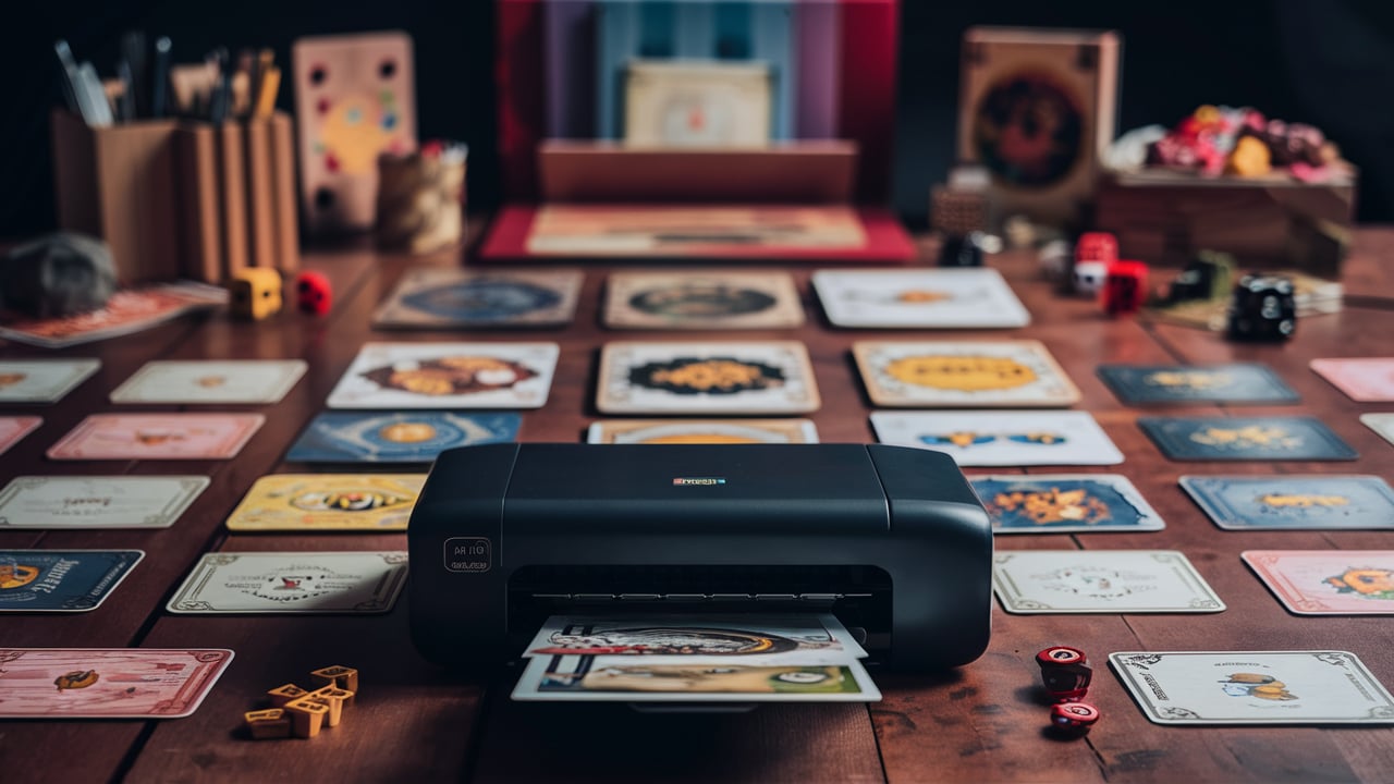 printer for printing board game cards