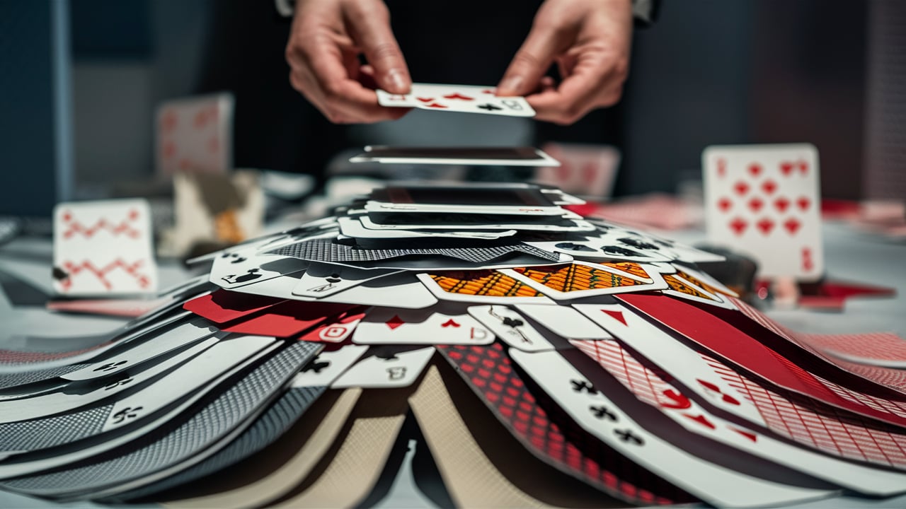 what kind of paper is playing cards printed on